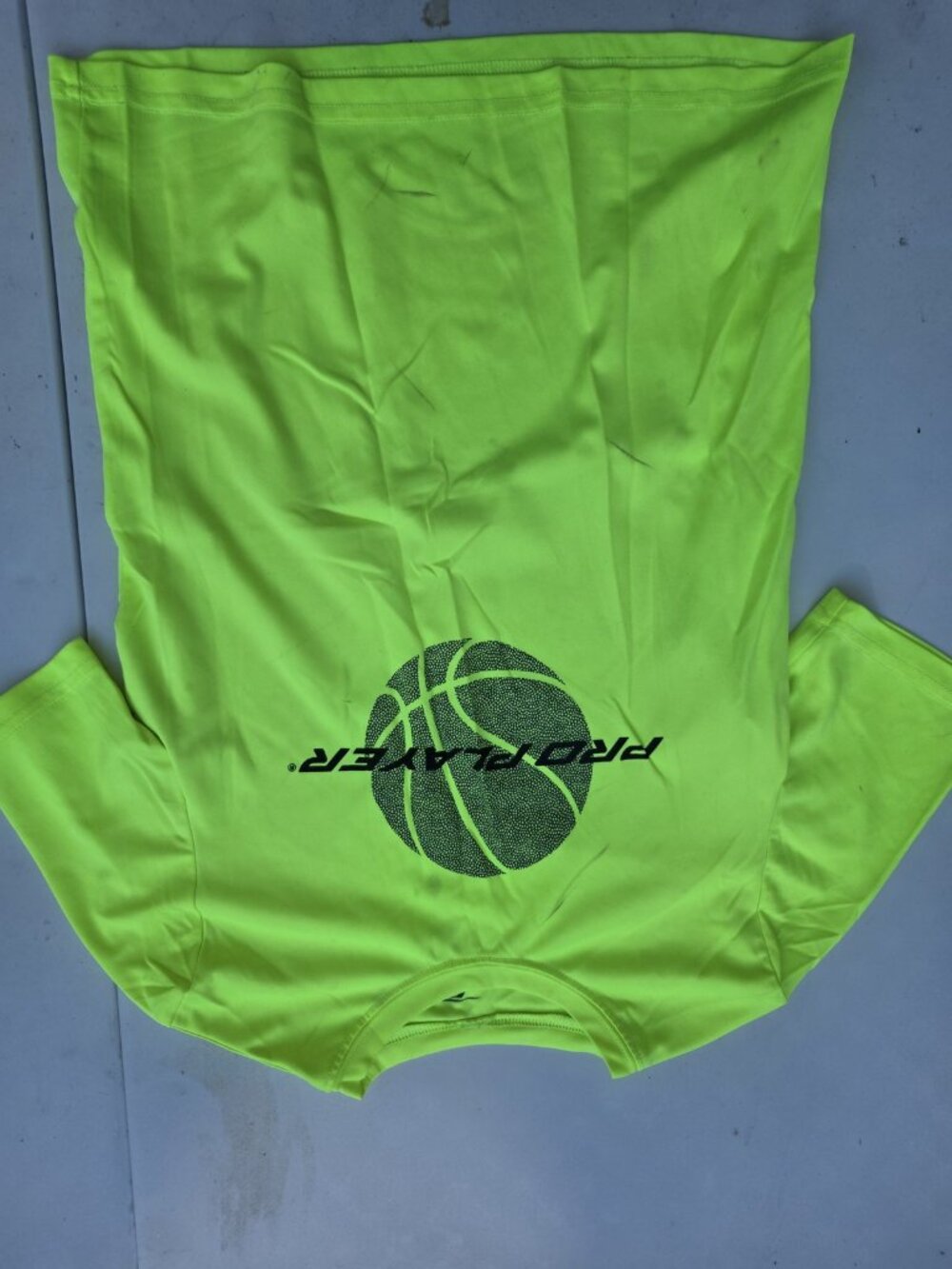 Pro Player Boys Performance Basketball Tee Size 7 Neon Green